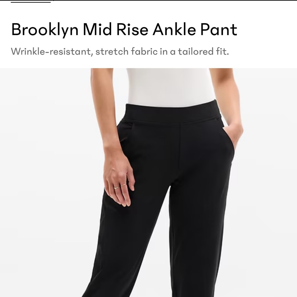 Brooklyn Mid Rise Ankle Pant - Black